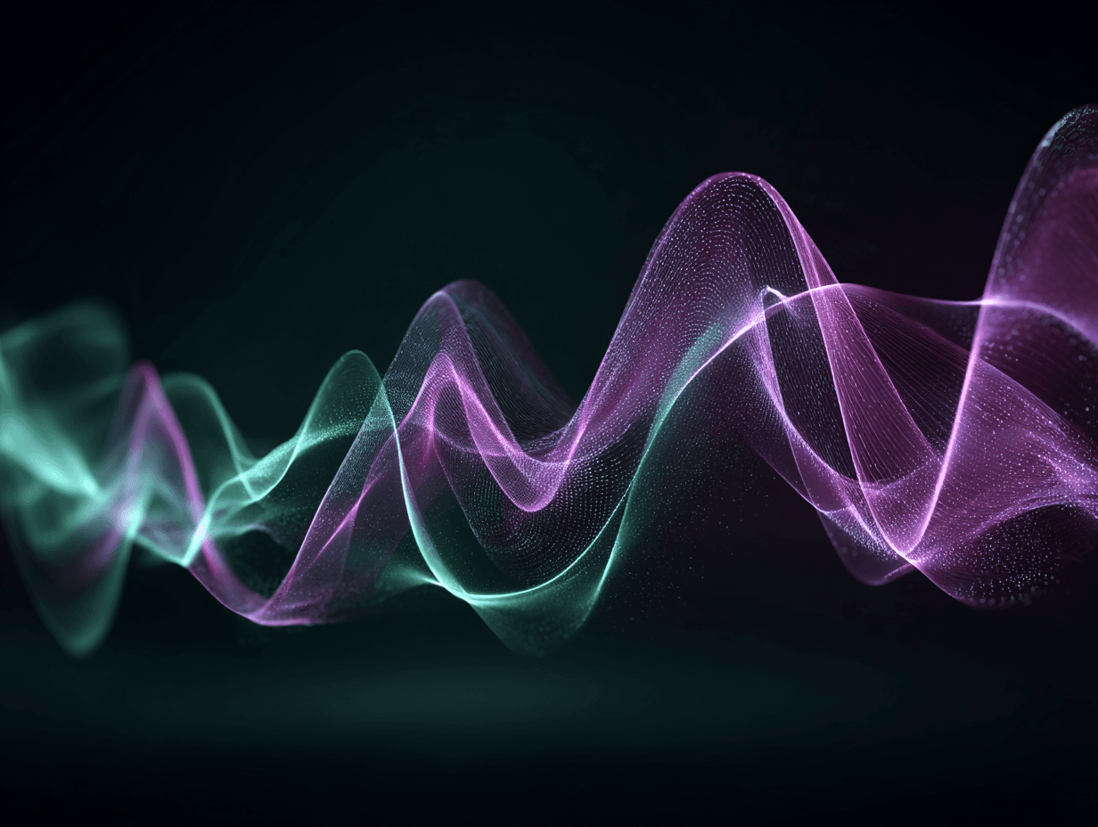 Texture abstraite lumineuse pour illustrer l'analyse audio.